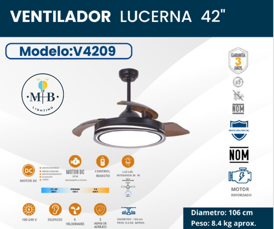 V-4209 VENTILADOR LUCERNA 42"